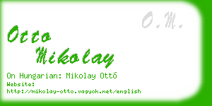 otto mikolay business card